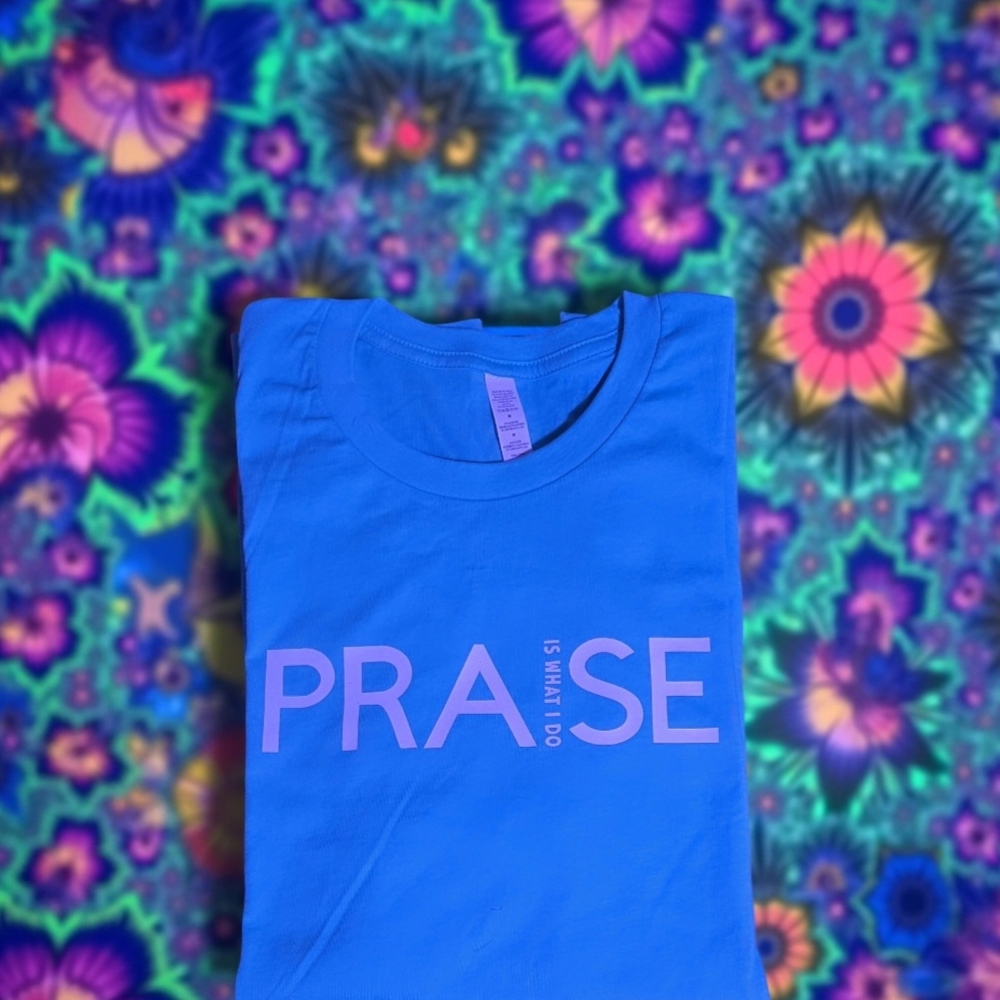Praise Is What I Do Vibrant Blue T-Shirt